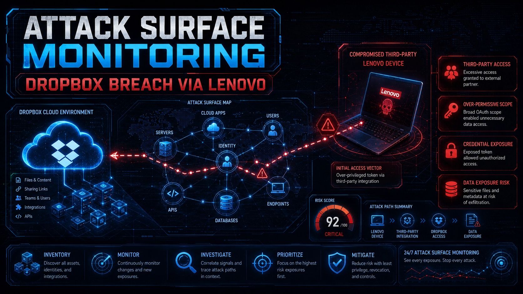 Attack Surface Monitoring: Dropbox Breach via Lenovo